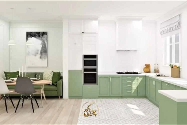 رنگ کابینت اشپزخانه کوچک